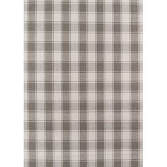 a gray and white plaid rug on a white background