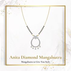 Get a touch of vintage with Anita Diamond Mangalsutra. Own this lovely piece & blend your fashion style with this ancient traditional Mangalsutra. 😍 ✨ Pure 18K Gold ❤️ Customizable quantity of black beads 🤩 Arrangement of beads is possible 🤗 Metals available: Yellow gold, White Gold & Rose Gold 😇 Adjustable clasp for the length convenience 😎 Made in the USA #mangalsutra #mangalsutradesign #mangalsutracollection #mangalsutras #mangalsutradesigns #mangalsutralovers #mangalsutraonline Traditional Mangalsutra, Diamond Mangalsutra, Mangalsutra Designs, 18k Gold Necklace, Chandelier Pendant, To Touch, Round Brilliant Cut Diamond, Black Beads, Gold Rose