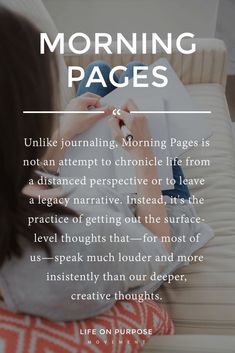 Morning Pages: A Practice to Help You Clear the Chatter and Start Each Day with Clarity & Peace The Artists Way Morning Pages, Feeling Empty, Love My Kids, Daily Practices, Journaling Ideas