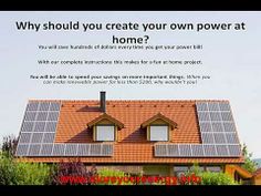 a house with solar panels on it and the words why should you create your own power at home?