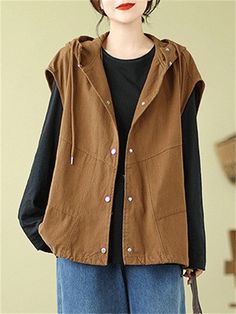 Description Product ID: TP2051471 Material: Cotton Pattern: Solid Closure: Button Season: Spring, Fall Style: Fashion, Casual Occasion: Holiday, Party, Daily Package included 1 * Jacket Size Chart (Asian Size): Please allow 1-3 cm measured error. Size Length Chest Shoulder L 64cm - 69cm | 25.2'' - 27.2 in 136cm | 53.5 in 58cm | 22.8 in XL 65cm - 70cm | 25.6'' - 27.6 in 140cm | 55.1 in 59cm | 23.2 in XXL 66cm - 71cm | 26.0'' - 28.0 in 144cm | 56.7 in 60cm | 23.6 in Sports Vest, Plus Size Black, Comfortable Room, Fall Style, Cup Size, Autumn Fashion, Button Up, Loose Fitting, Hand Wash