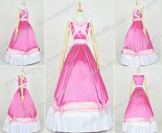 (eBay) Cinderella Cosplay Costume Cinderella Pink Princess Dress Formal Ball Gown Cinderella Costume Ideas, Cinderella Dress Pattern, Cinderella Pink Dress, Disney Skirt, Cinderella Cosplay, Pink Princess Dress, Disney Princess Cosplay, Cinderella Costume, Formal Ball Gown