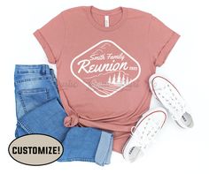 "FAMILY REUNION SHIRTS Welcome to Rustic Road Shirt Co! We are so happy you are here! Our back to school shirts are the softest and coziest shirts! Contact me for BULK PRICING! :) SIZING INFO: All adult t-shirts are unisex sizing! Men's sizes, stick with your normal size. Ladies - they do run a little large so size down if you like a more snug fit. Stick with your normal size if you want a relaxed fit! Youth sizes are also available in limited colors! Please refer to the size and color chart for Family Reunion Sweatshirts, Casual Pre-shrunk T-shirt For Family Reunion, Crew Neck T-shirt With Relaxed Fit For Family Reunion, Crew Neck Relaxed Fit T-shirt For Family Reunion, Relaxed Fit Crew Neck T-shirt For Family Reunion, Casual Relaxed Fit Tops For Family Reunion, Relaxed Fit Crew Neck Shirt For Family Reunion, Relaxed Fit Short Sleeve Shirt For Family Reunion, Back To School Shirts