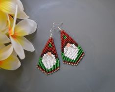 Christmas Gnome Fringe Earring,cute/mini Women Teen Fringe Earring,handwoven Seed Bead Fringe Earring,gift for Her,women Jewelry/accessories - Etsy Canada Fringe Earring, Bead Fringe, Earring Gift, Beaded Fringe, Fringe Earrings, Christmas Gnome, Seed Bead, Earring Gifts, Favorite Jewelry