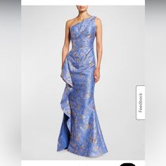 Reposhing This Item I Purchased From @Harutunyanmar. Loved It, But Ultimately Went With Another Dress For My Daughter’s Wedding. Questions? Leave A Comment Below! Wedding Questions, Ruffle Gown, Teri Jon, For My Daughter, Leave A Comment, My Daughter, To My Daughter, One Shoulder, Color Blue