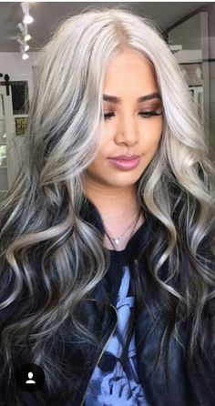 Long Grey Hair, Reverse Ombre Hair, Black Hair Ombre, Grey Hair Wig, Grey Ombre Hair, Grey Hair Looks, Top Hairstyles, Ombré Hair, Ombre Hair Color