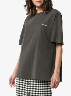 Balenciaga logo print oversized cotton T-shirt | Browns Cotton Tshirt, Tunic Tops, Ootd, Packaging