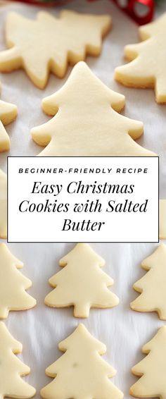 Image for Easy Christmas Cookies with Salted Butter Soft Cookie Cutout Recipe, Best Cutout Christmas Cookies, Best Decorating Cookie Recipe, Soft Christmas Cut Out Sugar Cookies, Butter Cookie Recipe For Decorating, Best Sugar Cookie Cutout Dough, Easy Cookies For Decorating, Salted Butter Cookie Recipe, Christmas Cookies Using Cookie Press