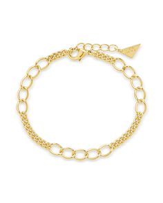 Love unique links? This bracelet features both wide and narrow chain links, creating a look that's truly one of a kind! Wear this gorgeous accessory in gold or silver tone. Materials: 14K gold or rhodium plated brass Features: Measures 6.5" with 1" extender, 0.2" width, Lead & Nickel free, lobster clasp Trendy Metal Jewelry With Rectangular Links, Modern Link Jewelry With Adjustable Chain, Classic Metal Charm Bracelet With Solid Links, Gold Stainless Steel Jewelry With Rectangular Links, Gold Stainless Steel Jubilee Chain Link Bracelet, Stainless Steel Gold Jubilee Chain Link Bracelet, Trendy Metal Link Charm Bracelet, Modern Metal Jewelry With Chunky Chain, Adjustable Chain Link Gold-tone Bracelet