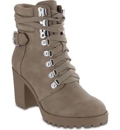 Combat Boots With Heels, Leather Combat Boots, Mia Shoes, Womens Combat Boots, Combat Boot, Biker Boots, Lug Sole, Feel Confident, Lace Up Boots