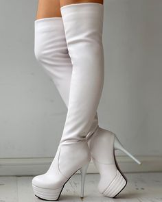 Pointed Toe Over Knee Stiletto Heeled Boots Womens Knee Boots, High Boots Platform, Basic Boots, Super High Heels, Dress Shoes Womens, Black High Heels, Party Shoes, Thigh High Boots, High Heel Boots