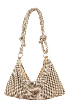 I can't help it, the City Drives me to add a little sparkle to my night time look! Tonight, I'm accessorizing with this shimmering gold beaded bag! It's a pretty glamorous touch, don't you agree? This mesh bag features rhinestone detailing throughout, two knots on either size of the strap, one pocket on the inside and a zipper closure. • Measures 12.6" in length and 7.3" in height. Silver Clutch Purse, Festival Mode, Rhinestone Handbags, Wedding Handbag, Rhinestone Clutch, Silver Clutch, Metallic Look, Wedding Purse, Evening Handbag