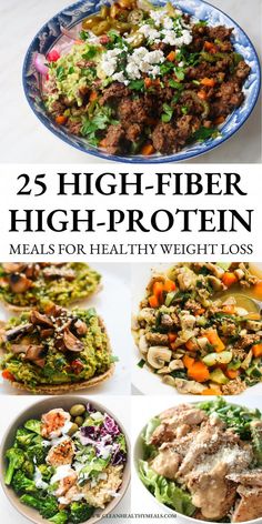 These high-fiber high-protein meals will keep you satiated! These are perfectly balanced healthy recipes for breakfast, lunch and dinner! #SweetSensations Healthy Recipes For Breakfast, High Protein Meals, Low Carb High Protein, Healthy High Protein Meals, High Protein Low Carb Recipes, Recipes For Breakfast, Protein Meals, High Fiber Foods, Routine Planner