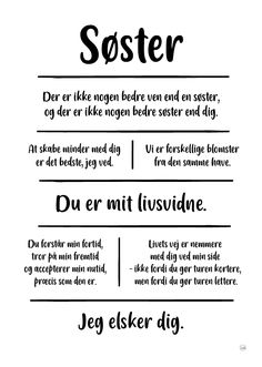 a black and white poster with the words sister in different languages, including one for each letter