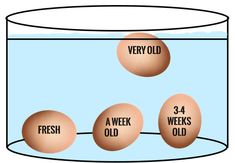 three eggs in a glass container labeled very old