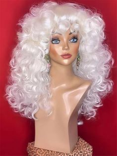 NANCY SPUNGEN WIG: Dolly Parton Wig with Bangs Wig, 1970s Disco Wig Drag/Queen Wig Feather Bangs, Disco Wig, Dolly Parton Wigs, Nancy Spungen, Feathered Bangs, 1970s Disco, Bangs Wig, Wig With Bangs, Dolly Parton