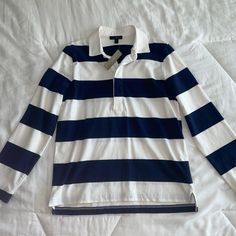 Navy Blue And White Stripe Jcrew Long Sleeve. Size M. Shirt Hasn’t Been Worn Before And Still Has A Tag. 100% Cotton Material. Preppy Navy Cotton Top, Blue Crew Neck Preppy Tops, Preppy Blue Crew Neck Tops, Preppy Long Sleeve Cotton Tops, Blue Preppy Crew Neck Top, Preppy Cotton Long Sleeve Tops, Blue Long Sleeve Preppy Tops, Preppy Blue Long Sleeve Tops, Preppy Relaxed Fit Cotton Tops