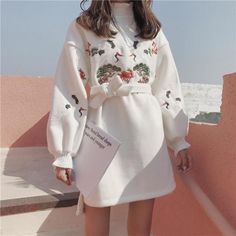 J-Fashion $10 OFF OVER $ 60 (CODE: D10)    J-Fashion $20 OFF OVER $100 (CODE: D20)     Description   Size Chart       Note: Pls check item size chart and delivery date before ordering.   
 
Includes:    ・Dress    Product ID:    ・J40079.    Materials:    ・Polyester.    Dress Length and style:    ・Above Knee and Tube.    Sleeve Length and style:    ・Long and Bishop sleeve.    Pattern:    ・Embroidery.    Color:    ・White. 
    Season:    ・Spring, Autumn, Winter.   Women/ Sweet/ Frill Round Ne Crane Embroidery, White Dress Long, Cute Kawaii Outfits, Long Bell Sleeves, Holiday Costumes, Pattern Embroidery, Bishop Sleeve, J Fashion, Kawaii Clothes