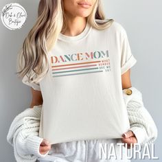 Show your love for all things dance with our stylish and comfortable t-shirt collection on Etsy, featuring unique designs inspired by various dance genres. Great for gifting for recitals, competitions, or any dance function. From graceful ballet to dynamic hip-hop, our premium quality t-shirts are perfect for dancers looking to showcase their passion with flair. **See something you like, but want it customized to fit your vision? Message me SHIRT -Bella and Canvas Brand Shirts-soft cotton, light Relaxed Fit T-shirt For Dance With Short Sleeves, Casual Summer T-shirt For Dance, Crew Neck Tops For Dance Class Summer, Summer Crew Neck Tops For Dance Class, Cotton Letter Print Tops For Dance, Cotton Tops With Letter Print For Dance, Cotton T-shirt With Letter Print For Dance Class, Cotton Graphic Print Tops For Dance, White Casual Dance Top