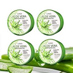 Pack of 4 Aloe Vera Gel 100% Skin Moisturer Soothing Gel 10.15 Fluid Ounce Each Korean Cosmetics Aloe Vera Gel For Skin Care, Skincare With Aloe Vera Gel, Forever Aloe Vera Gel, Aloe Vera Soothing Gel, Skincare 101, Aloe Vera Extract