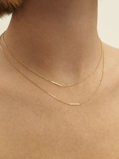 Editor's NotesJewelry collection from LUNNE will flatter any look gracefully.- Gold Bar pendant necklace- Ball chain necklace- High shine texture- Minimal and chic style- Great for any attireMeasurement (in.)- Pendant: 0.6 in. W- Chain Length (2) size:- 15 -15.7 inch- 15.7 - 16.5 inchComposition & Care- 14K Gold plated- Avoid direct heat and moisture- Wipe with a dry clothDesigner- by LUNNE Gold Bar Pendant Necklace, My Neck My Back, Gold Bar Pendant, Bar Pendant Necklace, Ball Chain Necklace, Bar Pendant, Accessories Jewelry Necklace, Gold Bar, Women Accessories Jewelry