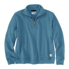 PRICES MAY VARY. Built with lightweight TENCEL fibers for incredible softness, breathability and durability Rib-knit half-zip collar Rib-knit waistband and sleeve cuffs Two lower front pockets Carhartt Sweatshirt Women, Womens Carhartt Jacket, Infinite Money, Carhartt Sweatshirts, Carhartt Womens, Safety Clothing, Carhartt Jacket, Carhartt Women, Zip Collar