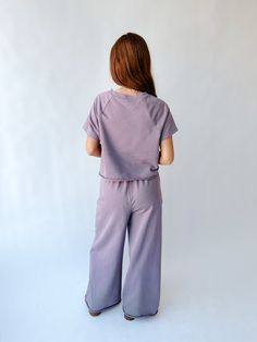 Unleash your playful side with The Reidel Tee and Wide Leg Pant Set in Mauve. Perfect for any occasion, this set combines comfort and style with a quirky twist. You'll definitely stand out in this unique and fun set! Details self/lining: 80%cottron + 20% polyester Fabric Care Guide Here Sizing & Fit Measurements are approximate and taken while laying flat across the front. Not doubled. top small: bust = 21"; length = 20" medium: bust = 22"; length = 20.5" large: bust = 23"; length = 21" bottom s Tie Front Cardigan, Tweed Coat, Wide Leg Pant, Jeans Jumpsuit, Denim Jumpsuit, Pant Set, Large Bust, Floral Midi Dress, Cardigan Jacket