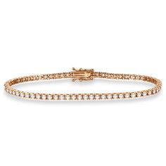 Style Number - AZ18676
Complement your dressy wear with this fancy luxury lab grown diamond tennis link bracelet for women that features 66 brilliant-cut round bright near-colorless lab grown diamonds of F-G Color, SI Clarity.The classy 5 pointer lab grown diamonds are elegantly set in a classic 14kt rose gold (pink gold) four prong basket setting.This unique 7 inch lab grown diamond tennis eternity bracelet has a total of 3.51 carats of lab grown diamonds.Mix and match with our other modern fin Bangles Diamond, Bracelet Fancy, Pink Gold Jewelry, Bangle Diamond, Eternity Bracelet, Diamond Bangles, Rose Gold Bangle, Basket Setting, Fine Diamond Jewelry