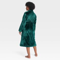 Keep yourself covered and comfy when headed to bed or going about your morning ritual with this Plush Robe from Auden™. This long-sleeve velvet robe is made of heavyweight recycled polyester in a solid shade. The shawl collar adds cozy style, while the sash tie closure helps to cinch the waist with a customizable fit. Plus, the patch pockets provide space for small items. Auden™: Comfort true to every shape & hue. Plush Robe, One Piece Clothing, Cozy Style, One Piece Pajamas, Morning Ritual, Cozy Fashion, Shawl Collar, Small Items, Leotards