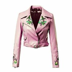 gothic chic cool floral embroidery pu jackets Cheap Leather Jacket, Gothic Chic, Pu Jacket, Moto Biker Jacket, Pu Leather Jacket, Leather Floral, Basic Jackets, Floral Jacket, Floral Outfit