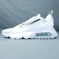 Product Name: Nike Air Max 2090 Women's Style Number: Ck2612 100 Size: Sizes 7.5-9 Color: White Black Our Shoes Are Brand New And 100% Authentic Or Your Money Back!!! Orders Usually Ship Within 24 Hours Via Usps Priority Mail (2-3 Days.) You Will Get Your Shoes Fast!!! White Air Max Cushioned Lace-up Sneakers, Dynamic White Low-top Running Shoes, White Slip-on Breathable Running Shoes, Nike Air Max With Cushioned Footbed And White Sole, Custom White Breathable Sneakers For Sports, White Custom Sneakers With Translucent Outsole For Jogging, White Custom Sneakers For Jogging With Translucent Outsole, Air Max Cushioned Sneakers With Round Toe, White Synthetic Custom Sneakers For Light Sports