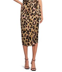 Never Fully Dressed Jaspre Leopard Print Wrap Midi Skirt | Dillard's Wrap Midi Skirt, Never Fully Dressed, Dillard's, Unique Print, Fashion Brand, Influencer, Quality Fabric, Clothing Accessories, Leopard Print