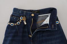 DOLCE & GABBANA Gorgeous brand new with tags, 100% Authentic Dolce & Gabbana embellished straight jeans. This item comes from the exclusive MainLine Dolce & Gabbana Collection. Fitting: Regular fit Colour: Blue Material: 100% Cotton Fly: Zipper fly and button closure Two front pockets and back pockets Logo details Made in Italy Dolce And Gabbana Blue, Cotton Jeans, Denim Jacket Men, Dolce E Gabbana, Denim Cotton, Blazer Outfits, Designer Jeans, Dolce & Gabbana, Emporio Armani