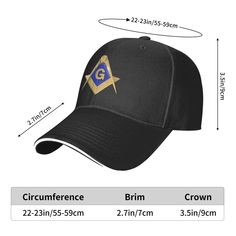 Blue Lodge Golden Square & Compass G Masonic Adjustable Baseball Cap - [Multiple Colors] Style: Casual Strap Type: Adjustable Material: Polyester Item Type: Baseball Caps Hat Size: One Size We ship worldwide to 185 countries! Please allow 1-2 business weeks for your order to arrive. Masonic Freemason, Womens Visor, Hats Women, Snapback Caps, Men Hats, Cap Men, Baseball Caps Mens, Dad Hat, Snapback Cap