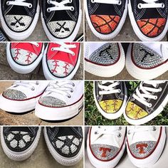 Bling Converse Shoes, Basketball Rules, Basketball Diaries, Ball Ideas, Rhinestone Projects