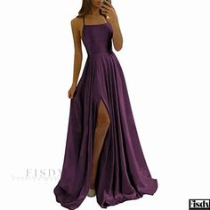 Fisdy - Elegant Evening Gowns with Long Train for Graduation Party Dark Purple Evening Dress, Women Celebrating, Skirt Wedding Dress, Purple Evening Dress, White Evening Gowns, Long Formal Gowns, Embellished Skirt, Long Sleeve Dress Formal, Evening Gowns Elegant