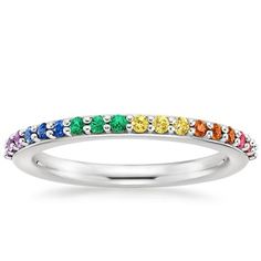 Multi Colored Gem Wedding Ring | Rainbow | Brilliant Earth Multicolor Sapphire Ring With Prong Setting For Formal Occasions, Formal Multicolor Sapphire Ring With Prong Setting, Formal Multicolor Round Cut Rings, Formal Multicolor Rings With Prong Setting, Multicolor Brilliant Cut Sapphire Ring For Anniversary, Multicolor Emerald Ring For Anniversary, Multicolor Brilliant Cut Jewelry For Weddings, Multicolor Sapphire Ring For Wedding, Multicolor Diamond Ring With Prong Setting For Anniversary