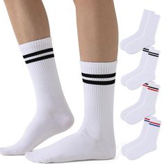 PRICES MAY VARY. Retro Crew Socks Package:Package comes with multiple pairs, Socks Package come with striped vintage oyster white sock.Crew length.Machine wash, cold water wash, air / tumble dry, no ironing. Sporty socks are perfect for everyday wear or most outdoor sports activities Striped Tube Socks:These retro-inspired tube socks feature classic ribbed texture, with a varsity stripe. Let's these old school striped tube socks take you back to the 1970s retro days Crew Socks For Men/Women:Depa Socks Package, Striped Tube Socks, Skater Outfits, Socks Packaging, Oyster White, Socks For Women, Retro Stripes, Striped Socks, Novelty Socks