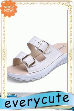 Casual Women Sandals Genuine Leather Summer Flats Shoes Women Fashion Platform Wedges Female Beach Slipper Size 35-43 Casual White Slide Wedge Sandals, Summer Wedge Sandals With Buckle Closure, Slip-on, White Casual Wedge Sandals With Buckle Closure, Vacation Toe Post Wedge Sandals With Buckle Closure, White Platform Footbed Sandals, Beach Wedge Sandals With Buckle Closure And Toe Post, White Platform Footbed Sandals For Vacation, Beach Toe Post Wedge Sandals With Buckle Closure, Toe Post Wedge Sandals With Buckle Closure For Beach