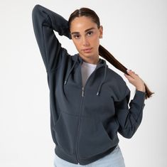 Elevate your wardrobe with our premium unisex hooded sweatshirt jacket. Crafted from 100% high-quality cotton, this jacket offers ultimate comfort and style. The anthracite color gives it a versatile, timeless look that fits seamlessly into any wardrobe. Key Features: Material: Made from 100% premium cotton for a soft, comfortable feel. Interior: Soft brushed interior for added warmth and coziness. Construction: High-quality three-thread construction ensures durability and longevity. Design: Classic hooded design with a full-length zipper for easy wear. Pockets: Convenient zipper pockets to securely store your essentials. Unisex Fit: Designed to suit all genders with a stylish, relaxed fit. Why You'll Love It: This hooded sweatshirt jacket is perfect for all seasons, providing warmth durin Relaxed Fit Fleece Hooded Jacket With Double-lined Hood, Relaxed Fit Fleece Hooded Jacket In Athleisure Style, Relaxed Fit Fleece Hooded Jacket For Athleisure, Hoodie For Women, Zip Up Hoodie, Full Zip Hoodie, Easy Wear, Hooded Sweatshirt, Zip Hoodie