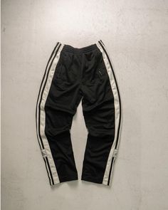 Vintage 90s Adidas Pants, Mens Black Pants, Pre-owned Pants, Tearaway Track Pants - Women's Small, Womenswear Size On Label: Large  Recommended Size: Women's Small  Measurements: Waist: 26" - 34" Inseam: 26" Mens Black Pants, Adidas Hose, 90s Adidas, Track Pants Women, Black Pants Men, Adidas Vintage, Adidas Pants, Vintage Adidas, Trousers Women