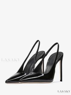 Lasaky - Womens Elegant Black Pointed Toe Slingbacks with Stiletto Heel - Ideal Dress Shoes Fall Winter Shoes, Slingbacks, Winter Shoes, Sky High, Stiletto Heel, Black Shoes, Stiletto Heels, Dress Shoes, Heels