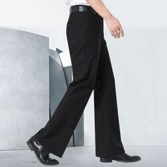 Waist Type: MID Thickness: Midweight Style: Smart Casual Pant Style: Flare Pants Length: Full Length Item Type:: Suit Pants Item Type: Full Length Gender: MEN Front Style: Flat Fit Type: Regular Fabric Type: Broadcloth Decoration: Pockets Closure Type: Zipper Fly Applicable Season: Four Seasons Trousers Business Casual, Casual Pants Style, Casual Pant, Classic Office, Formal Pants, Mens Dress Pants, Gray Suit, Formal Suits, Mens Dress