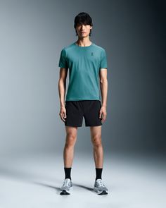 Balancing ultra-light protection with breathability and freedom. A running T-shirt that you can rely on, so you can focus on the run ahead. Blending high-tech fabrics with a minimalist design, this is an extremely lightweight top. All seams are taped, not stitched, so it feels like you're wearing nothing. It's Swiss-engineered to support your sprints, mid-distances, marathons and beyond. Running, unrestrained. Thanks to its sweat-wicking On DryTec™ fabric front, you'll stay fresh even while you Summer Casual Activewear For Trail Running, Casual Summer Activewear For Trail Running, Compressive Sporty T-shirt For Running, Compressive Athleisure T-shirt For Running, Summer Breathable Running T-shirt, Breathable Summer Running T-shirt, Breathable T-shirt For Summer Running, Summer Breathable T-shirt For Running, Functional Go-dry Tops For Trail Running