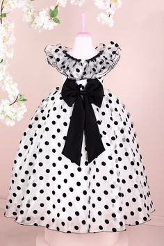 Formal Organza Dress With Bow, Polka Dot Summer Dress For Formal Occasions, Organza Dress With Bow For Dress-up Occasions, White Swiss Dot Party Dress, Polka Dot Ruffled Dress For Dress-up, Polka Dot Dresses For Spring Party, Polka Dot Dress With Ruffles For Dress-up, Polka Dot Party Dresses With Ruffles, Polka Dot Sleeveless Evening Dress