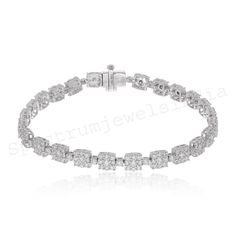 Lab Grown CVD Diamond Tennis Bracelet 10k White Gold Anniversary Gift 4.00 Ct. Classic Rectangular Diamond Bracelet With Brilliant Cut, Classic White Gold Diamond Bracelet With Rectangular Shape, Classic Rectangular Diamond Bracelet In White Gold, Classic White Gold Diamond Bracelet, Rectangular Shape, Classic Brilliant Cut Diamond Bracelet, Classic Rectangular Brilliant Cut Diamond Bracelet, Classic White Gold Rectangular Diamond Bracelet, Rectangular White Gold Jubilee Tennis Bracelet, Classic Rectangular Tennis Bracelet For Weddings