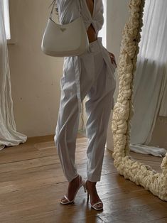 Linen slacks with belted waist. High waisted creates a slimline look and slight ruffle above belt. Model is in MINUSEY S. ✔️ Free worldwide express shipping over $100✔️ Loved by 6,500+ customers✔️ Limited edition collections, maximum style⠀⠀⠀⠀⠀⠀⠀⠀⠀Stay ahead of the trend with can’t-find-anywhere-else staples. Your closet will thank you 💕 * MINUSEY S = EU 34, US 2* MINUSEY M = EU 36, US 4* 32% Linen / 66% Polyester / 2% Spandex* Dry clean* Made in Korea - Model Height: 172cm/5'7" (US2, EU34) Chic Paperbag Waist Bottoms For Office, Fitted Paperbag Waist Pants For Workwear, Fitted Paperbag Waist Bottoms For Workwear, Fitted Bottoms With Paperbag Waist For Workwear, Elegant Office Bottoms With Paperbag Waist, Elegant Paperbag Waist Office Bottoms, Elegant Paperbag Waist Bottoms For Business Casual, Elegant Paperbag Waist Bottoms For Office, Elegant Paperbag Waist Bottoms