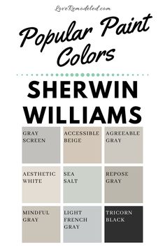 sherylin williams's favorite gray paint colors