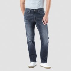 Denizen from Levi's Men's 232 Slim Straight Fit Jeans - Slater 34x34, Blue Athletic Fit Jeans, Straight Fit Denim, Casual Night Out, Dark Denim Jeans, Denim Jeans Men, Levi Jeans 501, Straight Fit Jeans, Tapered Jeans, Straight Leg Denim