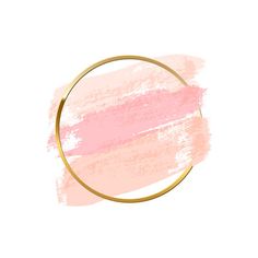 a pink and gold circle frame on a white background with the words shutterstock com